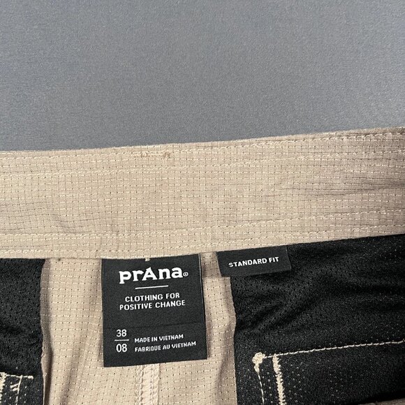 NEW PrAna Shorts Mens 40 Brown Tan 8 Inch Chino Lightweight Adventure Hybridizer - Picture 7 of 13